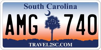 SC license plate AMG740