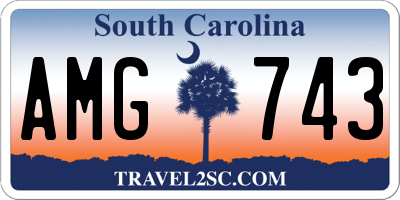 SC license plate AMG743