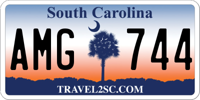 SC license plate AMG744