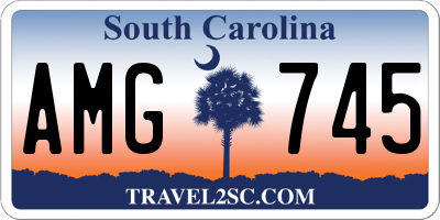SC license plate AMG745