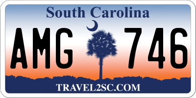 SC license plate AMG746