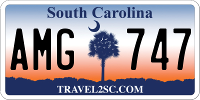 SC license plate AMG747