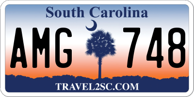 SC license plate AMG748