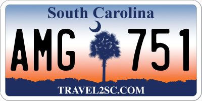 SC license plate AMG751