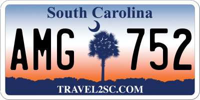SC license plate AMG752