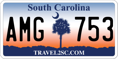 SC license plate AMG753