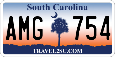 SC license plate AMG754