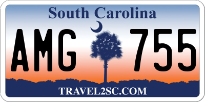 SC license plate AMG755