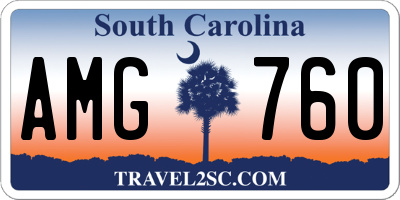 SC license plate AMG760