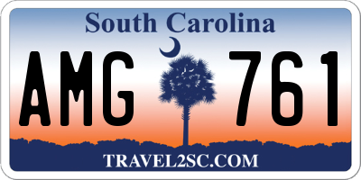 SC license plate AMG761