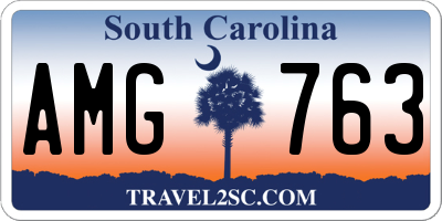 SC license plate AMG763