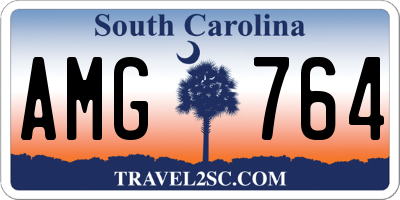 SC license plate AMG764