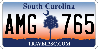 SC license plate AMG765