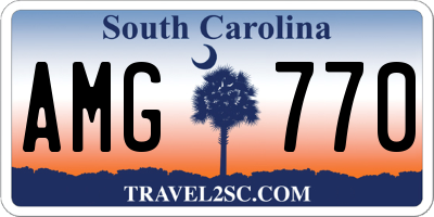 SC license plate AMG770