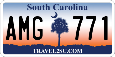 SC license plate AMG771