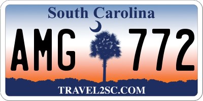 SC license plate AMG772
