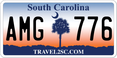 SC license plate AMG776