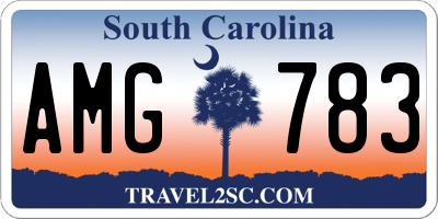 SC license plate AMG783
