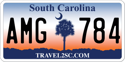 SC license plate AMG784