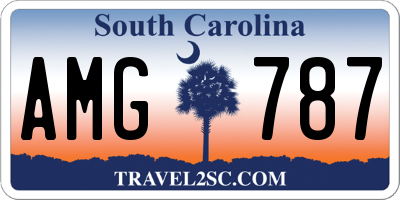 SC license plate AMG787