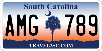 SC license plate AMG789