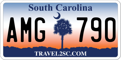 SC license plate AMG790