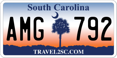 SC license plate AMG792