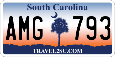 SC license plate AMG793