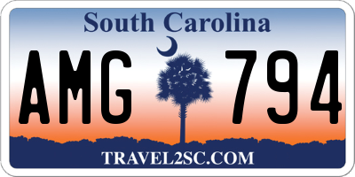 SC license plate AMG794