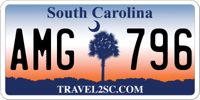 SC license plate AMG796