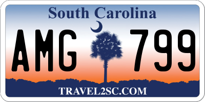 SC license plate AMG799