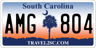 SC license plate AMG804