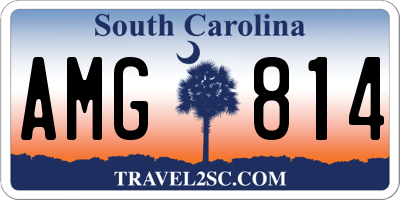 SC license plate AMG814