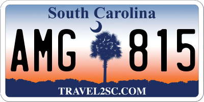 SC license plate AMG815