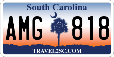SC license plate AMG818