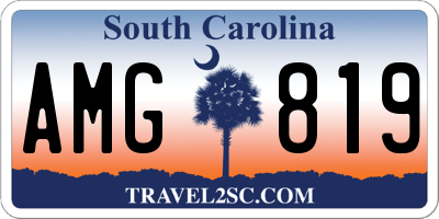 SC license plate AMG819