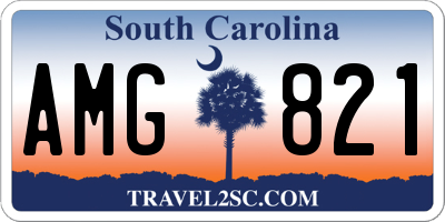 SC license plate AMG821