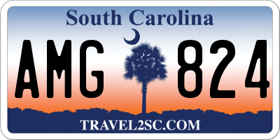 SC license plate AMG824