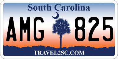 SC license plate AMG825