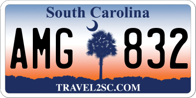 SC license plate AMG832