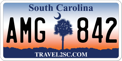 SC license plate AMG842