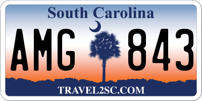SC license plate AMG843