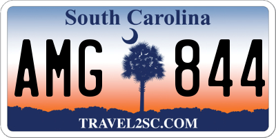 SC license plate AMG844
