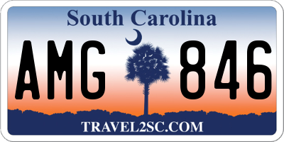 SC license plate AMG846