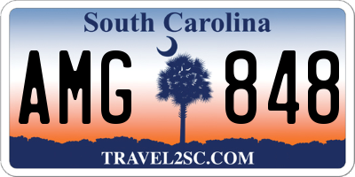SC license plate AMG848