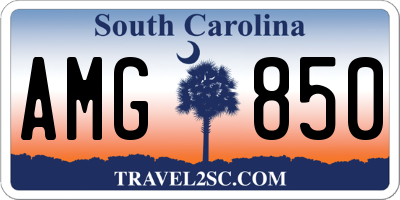 SC license plate AMG850