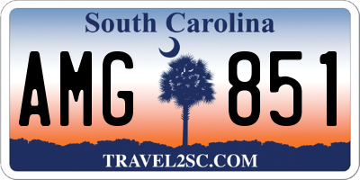 SC license plate AMG851