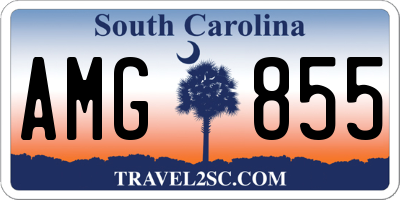 SC license plate AMG855