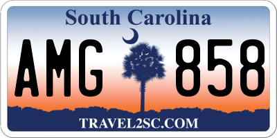 SC license plate AMG858