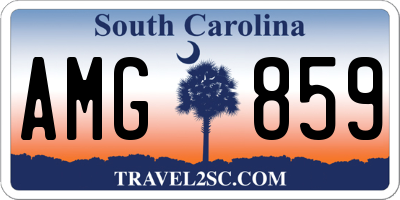 SC license plate AMG859